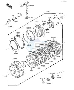 KX 125 F [KX125] (F1) [KX125] drawing CLUTCH