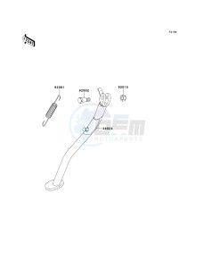 KLX 650 D [KLX650R] (D1) [KLX650R] drawing STAND-- S- -