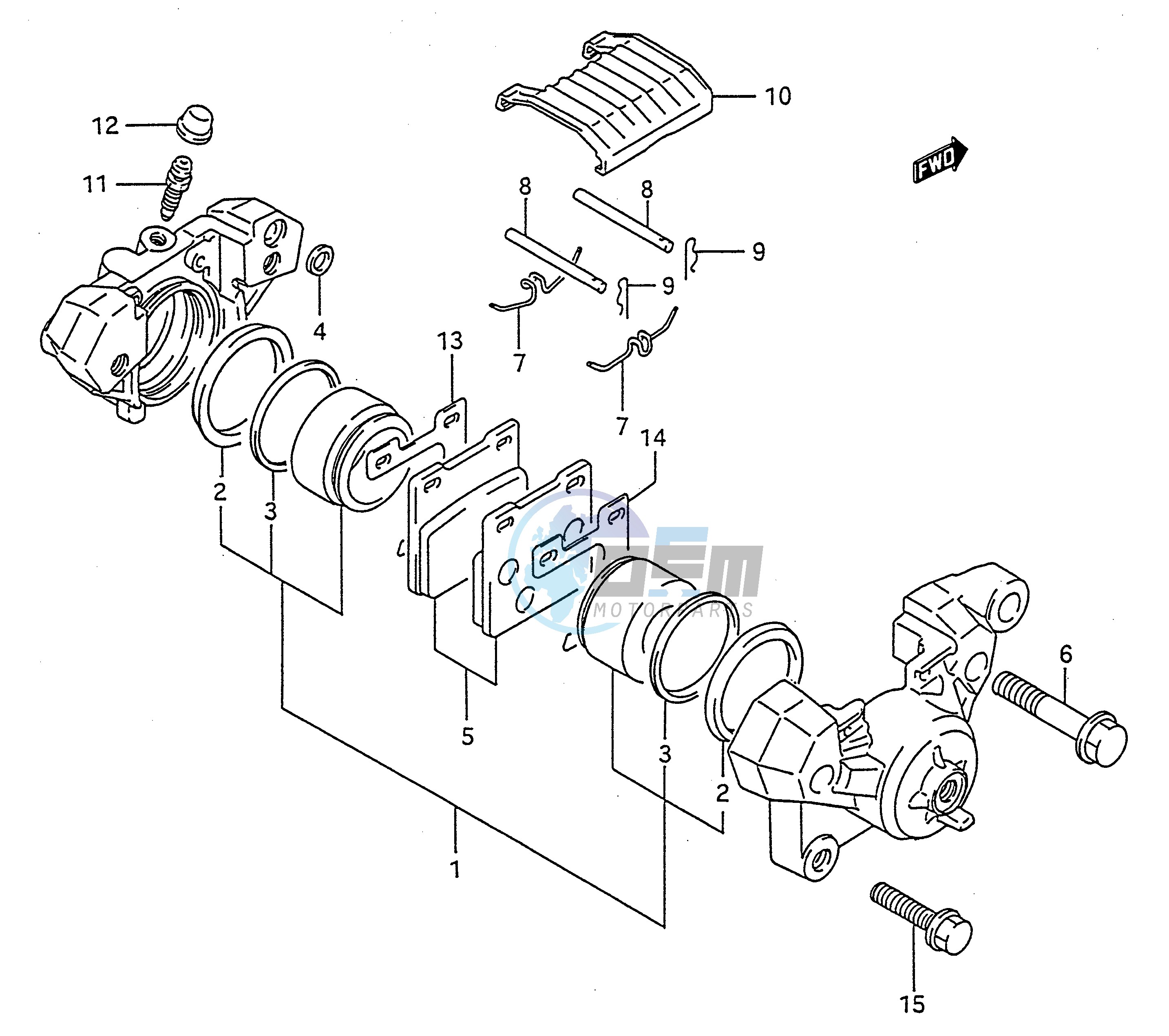 REAR CALIPER (MODEL P R S T)