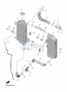 YZ250F (B7B2) drawing RADIATOR & HOSE