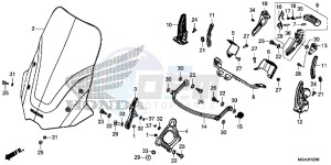 VFR1200XD Europe Direct - (ED) drawing WINDSCREEN