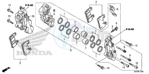 GL1800CF F6C ED drawing FRONT BRAKE CALIPER