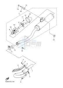 WR450F (1DXK) drawing EXHAUST