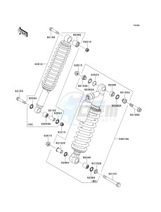 KRF 750 J [TERYX 750 FI 4X4 LE] (J9FA) J9FA drawing SHOCK ABSORBER-- S- -