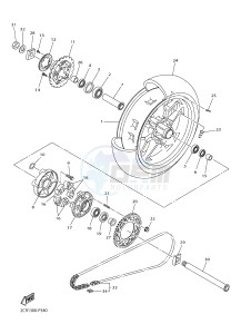 YZF-R1 998 R1 (2CRC 2CRD) drawing REAR WHEEL