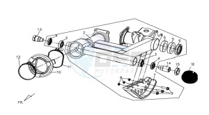 QUAD LANDER 300S drawing SUSPENSION - REAR FORK