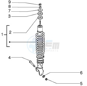 Liberty 50 2t drawing Rear Shock absorber