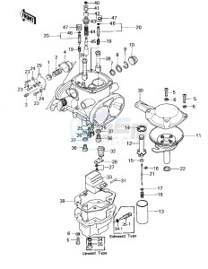 KZ 1300 A (A1-A3) drawing CARBURETOR PARTS