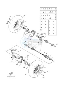 YFM450FWBD YFM45KPXJ KODIAK 450 EPS (BB53) drawing FRONT WHEEL