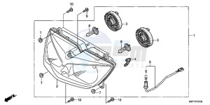 XL1000VB drawing HEADLIGHT