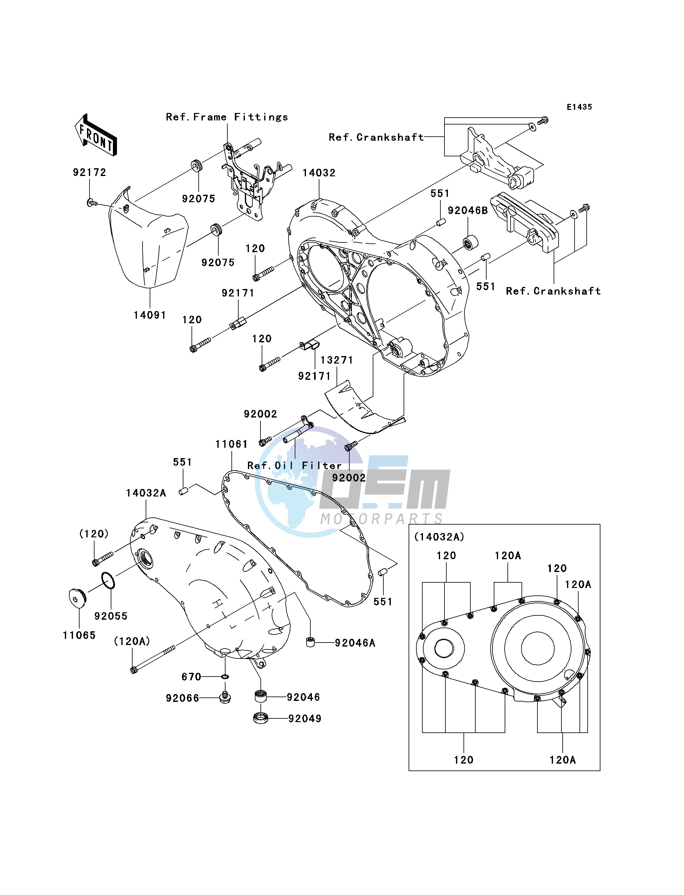 LEFT ENGINE COVER-- S- -