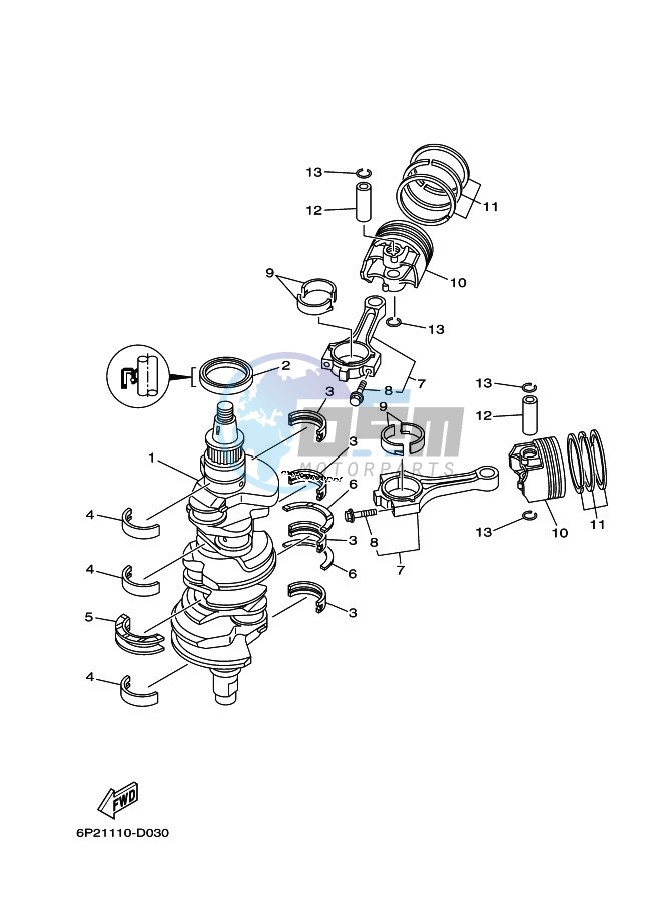 CRANKSHAFT--PISTON