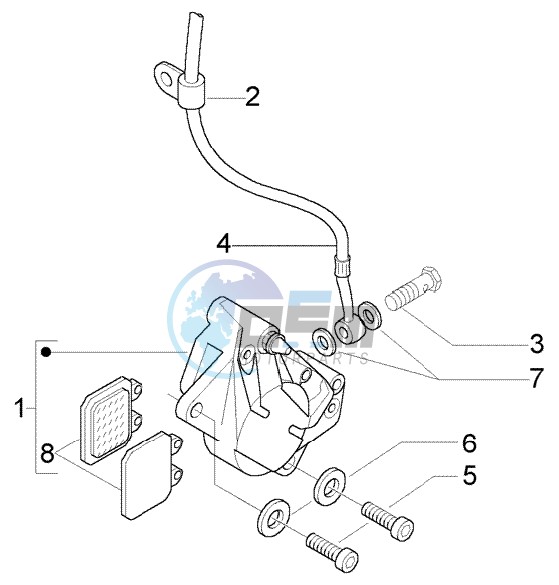 Front brake caliper