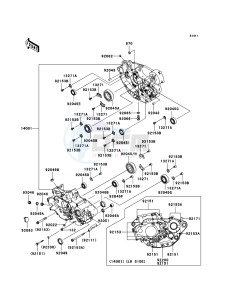 KLX450R KLX450A9F EU drawing Crankcase