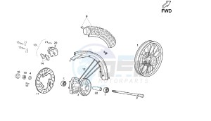 SENDA R BAJA - 125 CC 4T BAJA EU3 drawing FRONT WHEEL