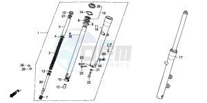 VT600CD drawing FRONT FORK