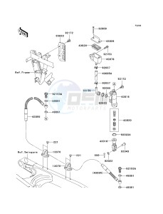 KLX 250 W [KLX250SF] (W9F) W9F drawing REAR MASTER CYLINDER