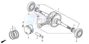 FES125 S-WING drawing CRANKSHAFT/PISTON