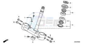 CRF250XB CRF250X ED drawing STEERING STEM