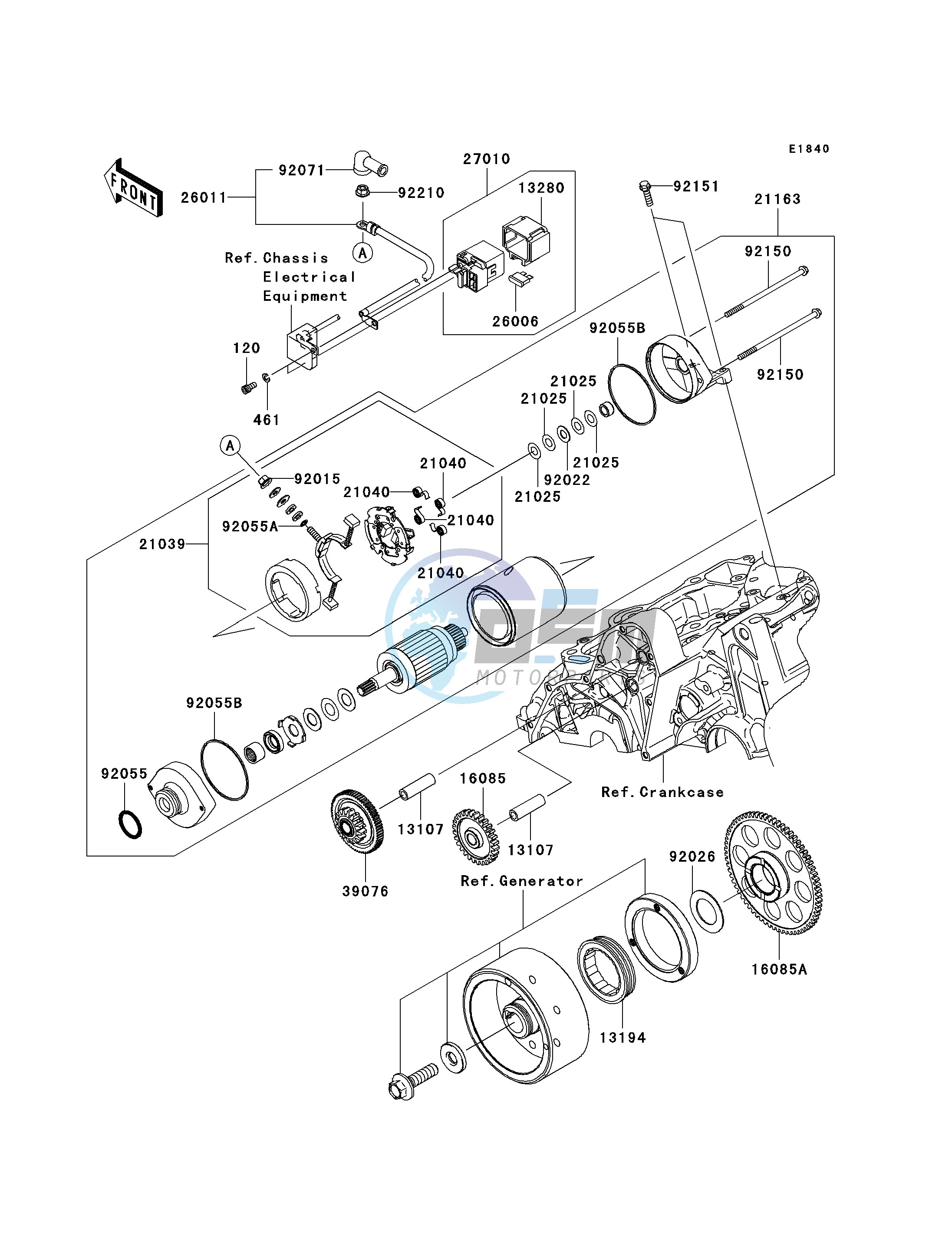 STARTER MOTOR--  - ER650AE046804- -