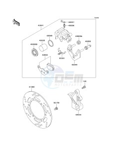 KL 650 A [KLR650] (A15-A19) [KLR650] drawing REAR BRAKE-- A15 - A17- -