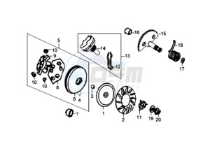 ORBIT II 50 drawing DRIVE PULLEY - GEARED SHAFT