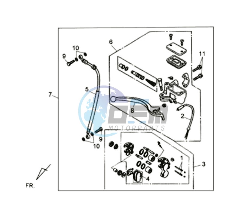 BRAKE CALIPER / BRAKE LEVER / BRAKE LINES