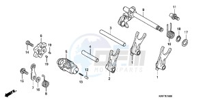 CBF125MD CBF125M UK - (E) drawing GEARSHIFT DRUM