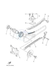 MW125A TRICITY 125 ABS (2CM2 2CMC) drawing CAMSHAFT & CHAIN