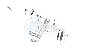 MAXSYM 600I drawing CENTRAL STAND / SIDE STAND