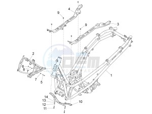 X10 125 4T 4V I.E. E3 (EMEA) drawing Frame/bodywork