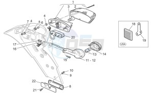 V 11 Cafe Ballabio 1100 drawing Taillight