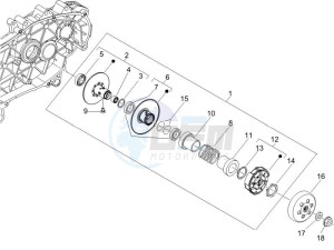 Liberty 125 4t Sport (UK) UK drawing Driven pulley