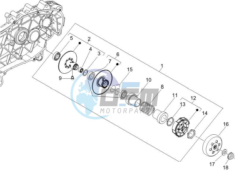 Driven pulley