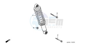 CBR125RWA France - (F / BLA CMF) drawing REAR CUSHION