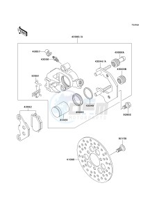 KSF 250 A [MOJAVE 250] (A15-A18) [MOJAVE 250] drawing FRONT BRAKE-- KSF250-A18- -