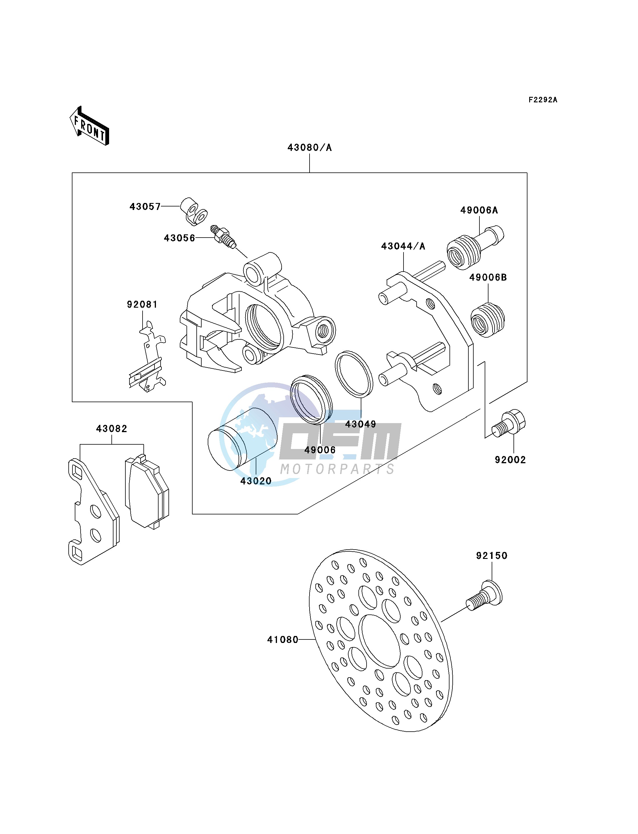 FRONT BRAKE-- KSF250-A18- -