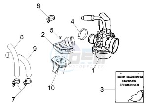 Runner 50 SP Race drawing Carburettor assembly - Union pipe