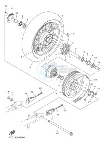 XVS950CU XVS950R ABS XV950 R-SPEC (2DXM) drawing REAR WHEEL