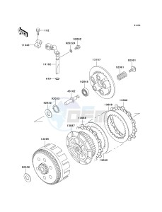 KSF 250 A [MOJAVE 250] (A15-A18) [MOJAVE 250] drawing CLUTCH