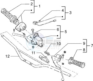 RK 50 drawing Handlebars component parts