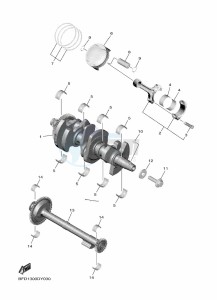 NIKEN GT MXT890D (BFD1) drawing CRANKSHAFT & PISTON