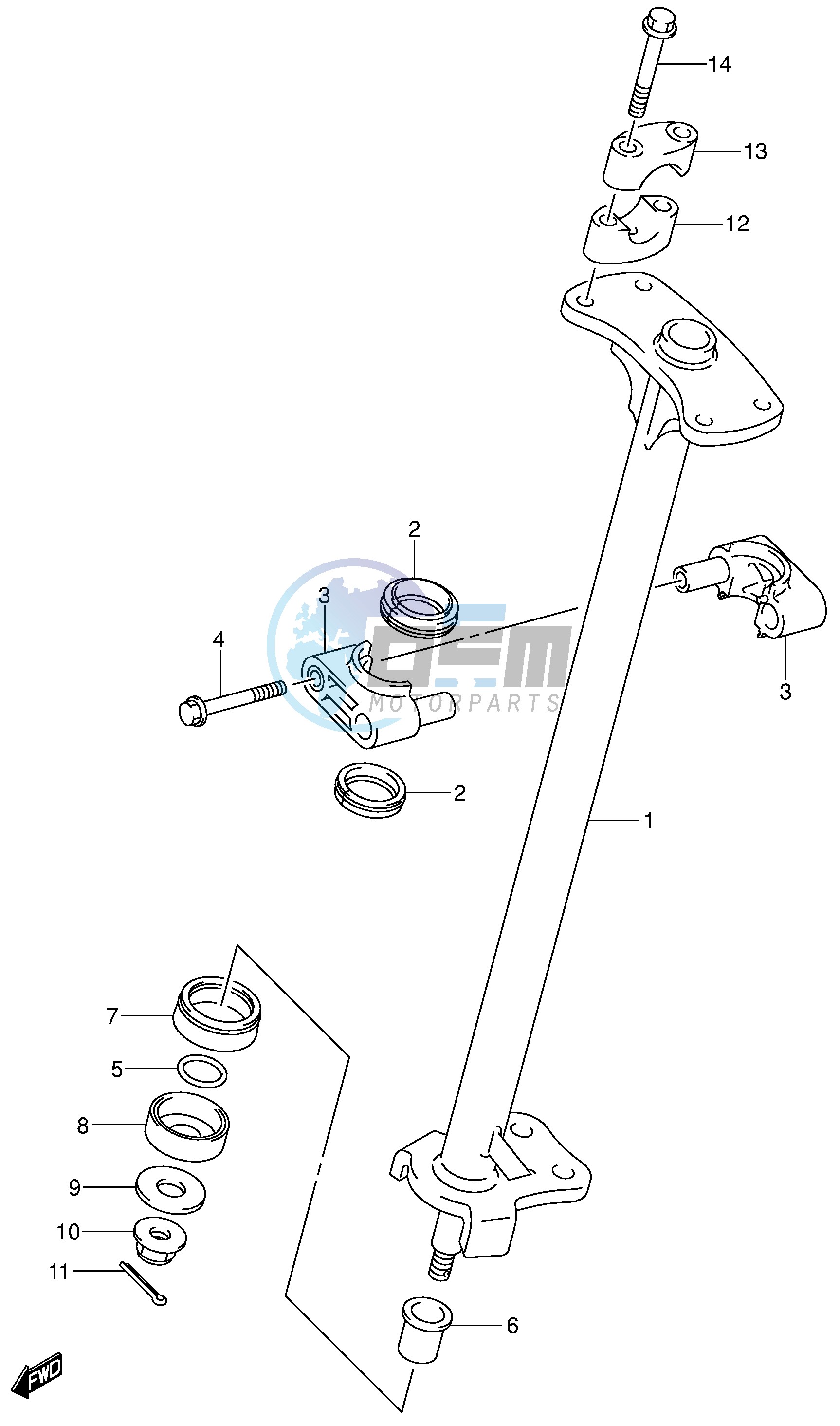 STEERING SHAFT (MODEL K2 K3)