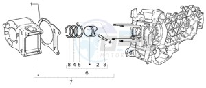 X9 250 Evolution drawing Cylinder - piston - wrist pin assy