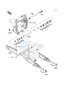 ZZR1400_ABS ZX1400FDF FR GB XX (EU ME A(FRICA) drawing Swingarm