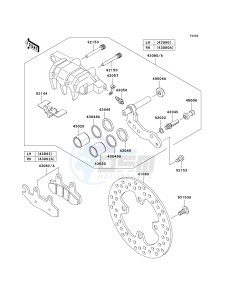 KRF 750 D [TERYX 750 4X4] (D8F) D8F drawing FRONT BRAKE