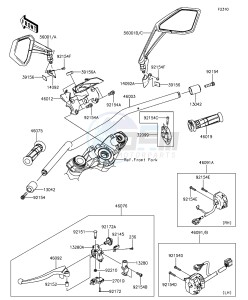 Z1000 ABS ZR1000GEFA FR GB XX (EU ME A(FRICA) drawing Handlebar