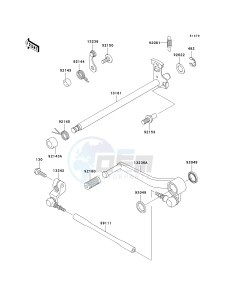 ZX 600 J [ZZR600] (J4) J4 drawing GEAR CHANGE MECHANISM