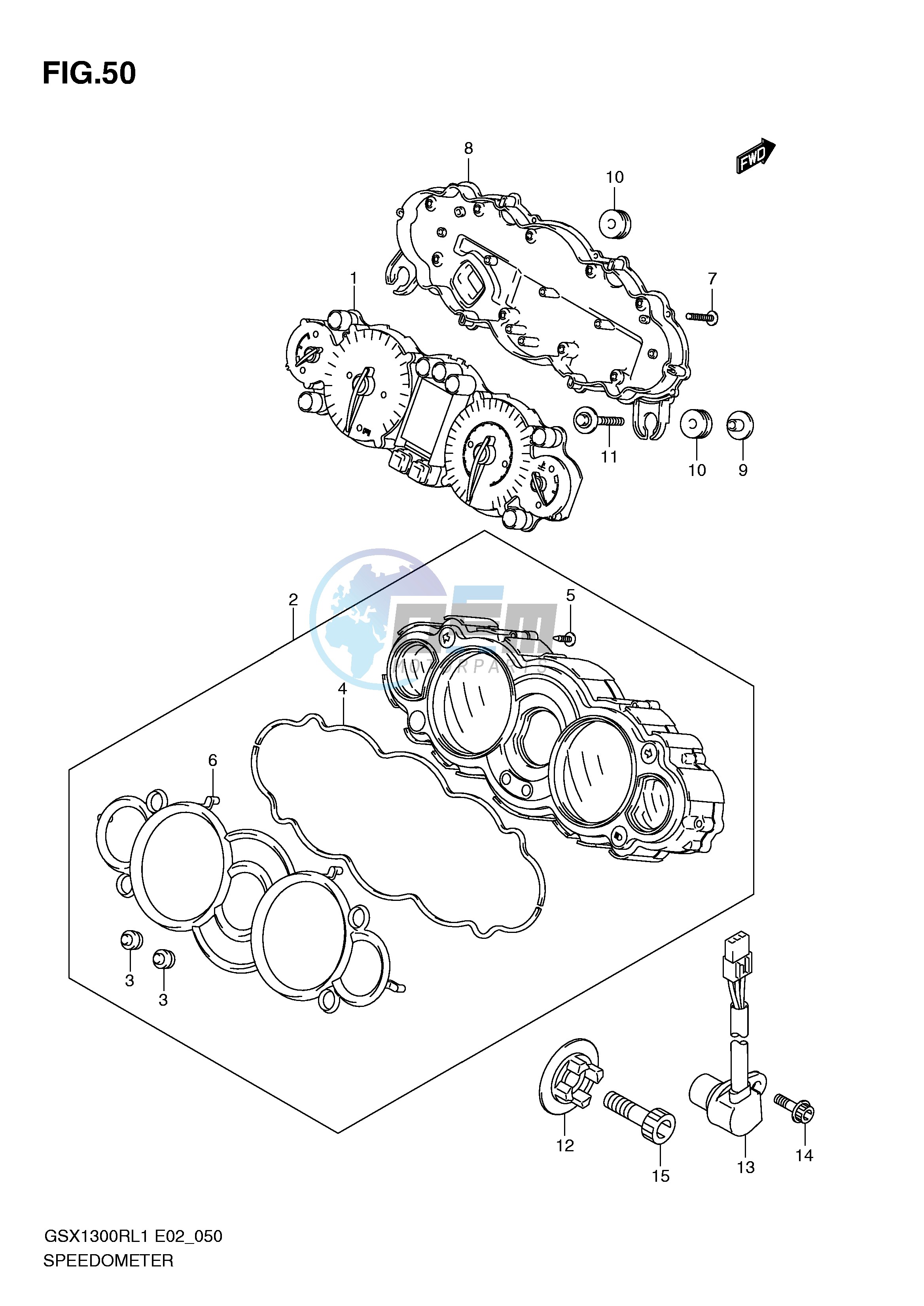 SPEEDOMETER (GSX1300RL1 E14)