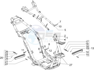 Runner 200 VXR 4t Race drawing Chassis - Central stand